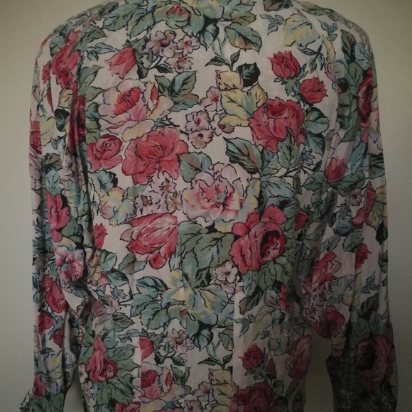 Vtg blooms blouse - Picture 4 of 13